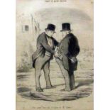 DAUMIER, HONORÉ Marseille 1810 - 1879 Valmondois 11 Lithos aus Charivari. Meist in der Platte