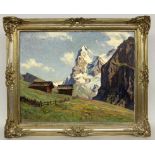 KETTEMANN, ERWIN München 1897 - 1971 Tegernsee Blick auf den Eiger im Berner Oberland. Öl/Lwd.,