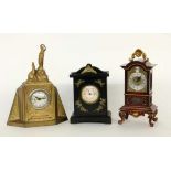 LOT VON 3 KLEINEN TISCHUHREN A LOT OF 3 SMALL BRACKET CLOCKS