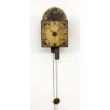 SCHWARZWÄLDER SCHILDERUHR 19.Jh. Bemalter Holzschild. Holzplatinenwerk mit holzgespindelten