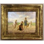 ENGEL, JOHANN FRIEDRICH Bernkastel 1844 - 1921 München Kinder am Sandstrand, Öl/Holz, links unten