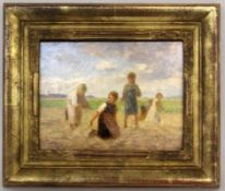 ENGEL, JOHANN FRIEDRICH Bernkastel 1844 - 1921 München Kinder am Sandstrand, Öl/Holz, links unten