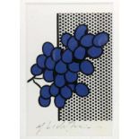 LICHTENSTEIN, ROY New York 1923 - 1997 "Blue Grapes". Farbserigraphie, 1972. Handsigniert. 14x9cm,