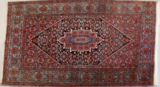 PERSISCHER BIDJAR 207x130cm. Mit Zertifikat und Rechnung über DM 9.000 A PERSIAN BIDJAR RUG 207 x