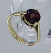 DAMENRING MIT ROSA TURMALIN 585/000 Gelbgold. Gr.56, Brutto ca. 3,3g A LADIES RING WITH PINK