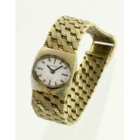 DAMENARMBANDUHR 585/000 Gelbgold mit Milanaise Armband. L.18cm, Brutto ca. 37,2g A LADIES'