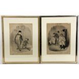 DAUMIER, HONORÉ Zwei Lithographien aus "Chari Vari". Je 22,5x30cm DAUMIER, HONORE Two lithographs