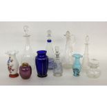 LOT 10 TEILE GLAS Vasen und Karaffen A LOT OF GLASS / CERAMIC ITEMS