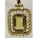 ANHÄNGER 585/000 Gelbgold mit Citrin. L.4,3cm, Brutto ca. 12,9g A PENDANT 585/000 yellow gold with