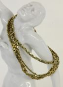 GOLDCOLLIER 333/000 Gelbgold. L.90cm, ca.36,7g A GOLD NECKLACE 333/000 yellow gold. 90 cm long,