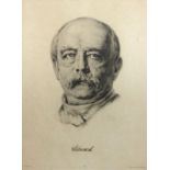BÖHRINGER, KONRAD IMMANUEL 1863 - 1940 Fürst Otto von Bismarck. Radierung von Franz Hanfstaengel,