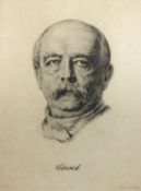 BÖHRINGER, KONRAD IMMANUEL 1863 - 1940 Fürst Otto von Bismarck. Radierung von Franz Hanfstaengel,