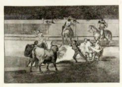 GOYA, FRANCESCO DE Fuendetodos 1746 - 1828 Bordeaux Banderilla de fuego. Blatt 31 aus "La