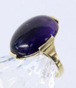 DAMENRING585/000 Gelbgold mit Amethyst. Gr. 58, Brutto ca. 9,3gA LADIES' RING 585/000 yellow gold