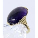 DAMENRING585/000 Gelbgold mit Amethyst. Gr. 58, Brutto ca. 9,3gA LADIES' RING 585/000 yellow gold