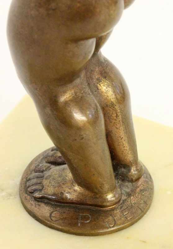 JENNEWEIN, CARL PAULStuttgart 1890 - 1978 Larchmont, NY Cupido. Patinierte Bronze, auf der Plinthe - Bild 4 aus 4