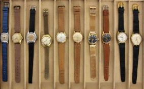 LOT VON 10 ARMBANDUHRENHandaufzug.A LOT OF 10 WRISTWATCHES Manual wind.