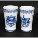ZWEI BECHERMeissen 1924 - 1934 2 Becher zum 200-jähringen Bestehen der Porzellanmanufaktur in