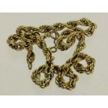 KORDELKETTE585/000 Gelbgold. L.43cm, ca. 17,85gA ROPE NECKLACE 585/000 yellow gold. 43 cm long,
