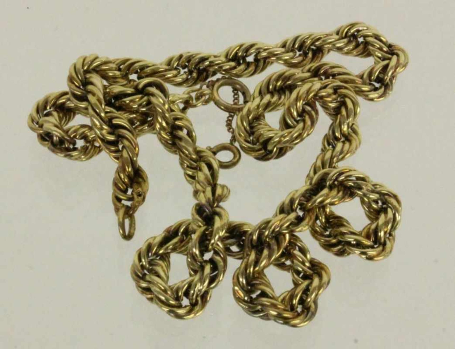 KORDELKETTE585/000 Gelbgold. L.43cm, ca. 17,85gA ROPE NECKLACE 585/000 yellow gold. 43 cm long,