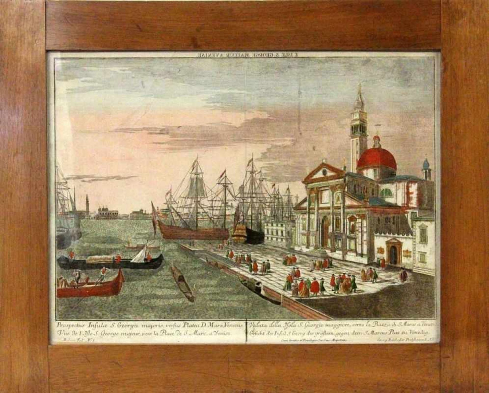 GUCKKASTENBLATTGeorg Balthasar Probst, Augsburg um 1770 Insel S. Giorgio vor Venedig mit Blick gegen