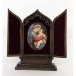 HAUSALTARFrankreich um 1870 2-türiger Altar aus Holz mit reich geschnitzten Verzierungen im