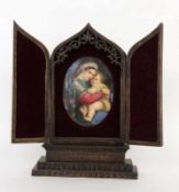 HAUSALTARFrankreich um 1870 2-türiger Altar aus Holz mit reich geschnitzten Verzierungen im