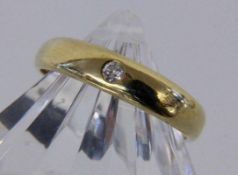 DAMENRING585/000 Gelbgold mit Brillant-Solitär von ca. 0,06ct. Gr. 57, Brutto ca. 3,27gA LADIES'