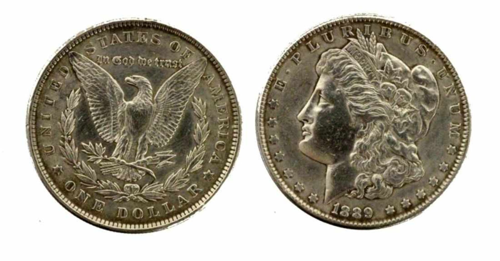 MORGAN SILVER DOLLAR 1889PhiladelphiaA MORGAN SILVER DOLLAR 1889 Philadelphia