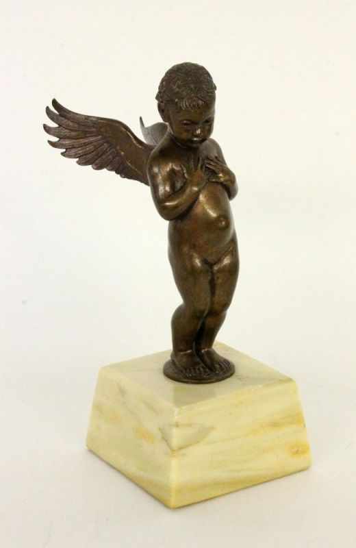 JENNEWEIN, CARL PAULStuttgart 1890 - 1978 Larchmont, NY Cupido. Patinierte Bronze, auf der Plinthe