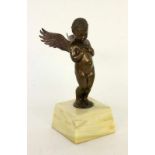 JENNEWEIN, CARL PAULStuttgart 1890 - 1978 Larchmont, NY Cupido. Patinierte Bronze, auf der Plinthe
