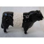 A Beswick pottery Black Belted Galloway Bull, model number 1746B 12cms high