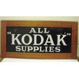 An Early Kodak enamel sign, double sided