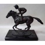 David Cornell, Champion Finish, bronze horse racing sculpture depicting Lester Piggott on