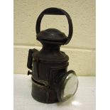 A GCR Inspector's miniature sliding knobs 3 aspect Hand Lamp, complete with' GCR marked drum, all