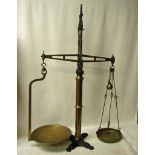 A large set of late 19th century cast metal and brass Beam Scales by Day and Millward, cast iron