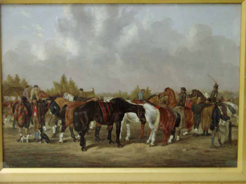 W.H.M Turner (British 19th century), Horse Dealing, signed oil on canvas dated 1860 and another by