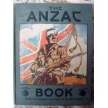 The Anzac Book, one volume, 1916 with fold out map, cartoons, illustrations, hardback with pictorial