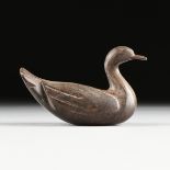 A CHINESE HUANGHUALI WOOD FIGURE OF A SWAN/GOOSE, IN THE QIN DYNASTY (221 BC-207 BC) STYLE, of