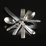 AN EIGHTY-SIX PIECE SET OF TOWLE STERLING SILVER FLATWARE IN THE "CANDLELIGHT" PATTERN, NEWBURYPORT,