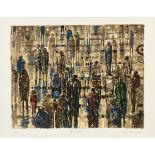 BRUNO STERN ZUPAN (Slovenian b. 1939) A SERIGRAPH, "Pedestrians," on paper, numbered 31/200 L/L