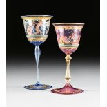 attributed to THE VENICE AND MURANO GLASS COMPANY LTD. (SALVIATI & C.), A GROUP OF TWO GILT AND