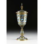 attributed to GRAFLICH SCHAFFGOTSCH'SCHE JOSEPHINENHUTTE, A LARGE GILT AND ENAMEL DECORATED