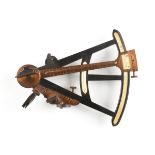 A SPENCER, BROWNING & CO. VICTORIAN EBONY, BONE, AND BRASS NAVIGATOR'S OCTANT, LONDON, 1850-1860,