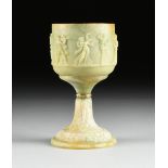 A PÂTE-DE-VERRE GOBLET, AMERICAN, CIRCA 1930-1939,