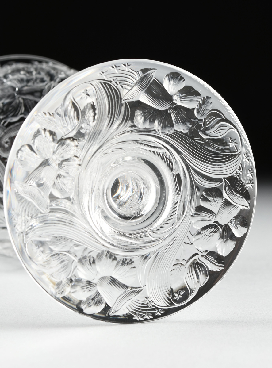 A GROUP OF FOUR ENGLISH AND AMERICAN BRILLIANT CUT CRYSTAL VESSELS, CIRCA 1890-1905, comprising a - Image 6 of 18