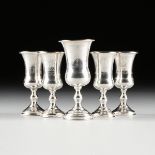 attributed to ALBERT COLES (American w. 1835-1875) A SET OF FIVE STERLING SILVER KIDDUSH CUPS, NEW