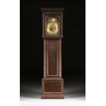 A WALNUT TALL CASE TUBULAR CHIME CLOCK, IN THE ENGLISH NEOCLASSICAL STYLE, RETAILED BY TIFFANY &