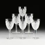 A SET OF SIX BACCARAT CUT CRYSTAL TALL WATER GOBLETS IN THE "LAGNY CLEAR" PATTERN, FRANCE, 1912-