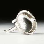 GEORGE GRAY (British 18th Century) A GEORGE III PERIOD STERLING SILVER WINE FUNNEL, LONDON, CIRCA